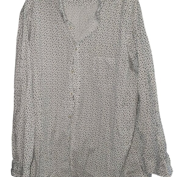 ROWM Mens 4XT Button-Down Shirt Tree Print Cotton Blend Long Sleeve - Picture 2 of 12